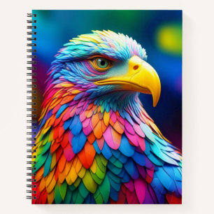 Regenbogenfarbener Weißkopfseeadler-654568 Notizblock