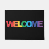 Regenbogenfarbener Willkommensmatte Fußmatte (Vorderseite)