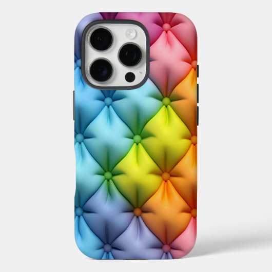 Regenbogenfarbenes Büscheläußeres Case-Mate iPhone Hülle (Rückseite)