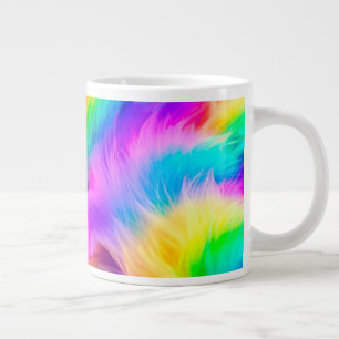 Regenbogenfarbenes Felldesign-75293 Jumbo-Tasse