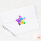 Regenbogenfarbenes Felldesign-75293 Stern-Aufkleber (Umschlag)