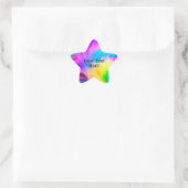 Regenbogenfarbenes Felldesign-75293 Stern-Aufkleber (Tasche)