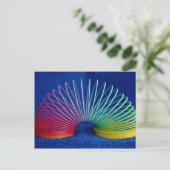 Regenbogenfarbenes Schlingenspielzeug Postkarte (Stehend Vorderseite)