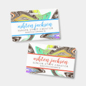 Regenbogenfarbenstriche FIRMA ID ABZEICHEN Ausweis (Vorder- & Rückseite)