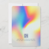 Regenbogenfarbverlauf QR-Code Fette Moderne Hochze Einladung (Rückseite)