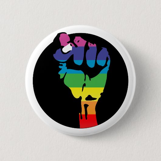 Regenbogenfaust Button (Vorderseite)