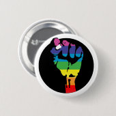Regenbogenfaust Button (Vorne & Hinten)