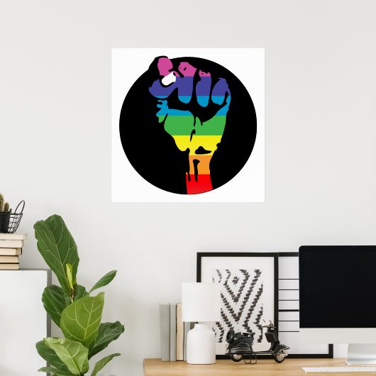 Regenbogenfaust. Poster (Heimbüro)