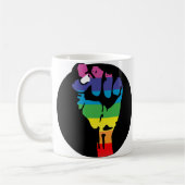 Regenbogenfäuste der Wut Kaffeetasse (Links)