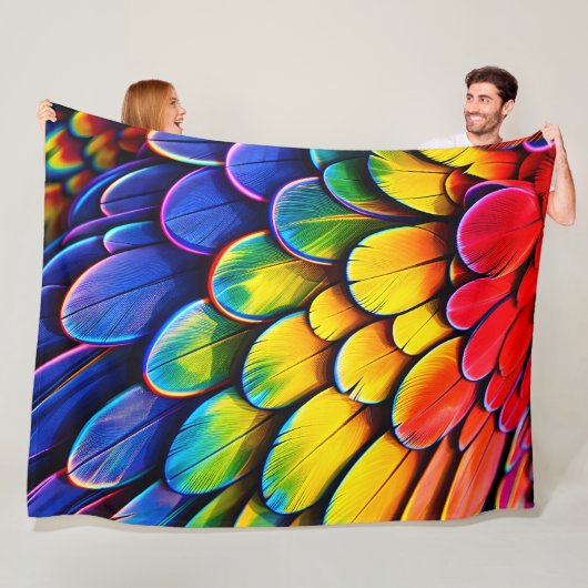Regenbogenfeder-Schuppen luxuriöse Fleece-Decke v Fleecedecke (Beispiel)