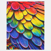 Regenbogenfeder-Schuppen luxuriöse Fleece-Decke v Fleecedecke (Vorderseite)