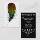 Regenbogenfeder Visitenkarte (Vorne/Hinten)