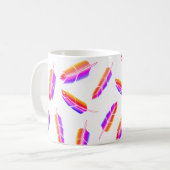 Regenbogenfedermuster Kaffeetasse (Vorderseite Links)
