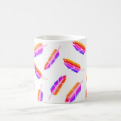 Regenbogenfedermuster Kaffeetasse (Mittel)