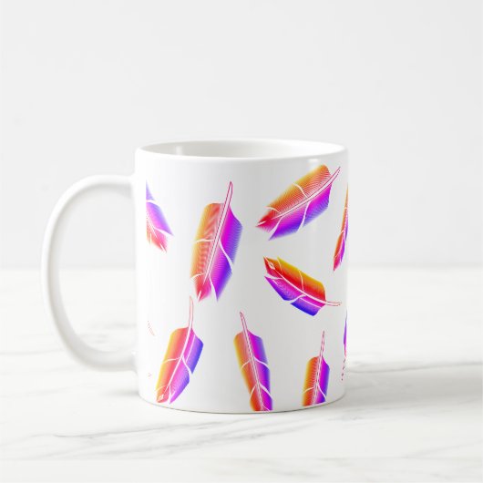 Regenbogenfedermuster Kaffeetasse (Links)
