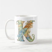 Regenbogenfee Anfangsbuchstabe 'K' Kaffeetasse (Links)