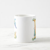 Regenbogenfee Anfangsbuchstabe 'L' Kaffeetasse (Mittel)