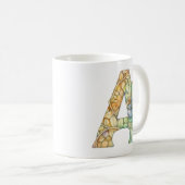 Regenbogenfee Initial 'A'  Kaffeetasse (VorderseiteRechts)