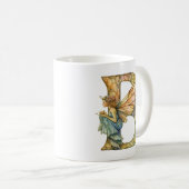 Regenbogenfee Initial 'B' Kaffeetasse (VorderseiteRechts)