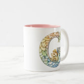 Regenbogenfee Initiale 'G' Zweifarbige Tasse (VorderseiteRechts)