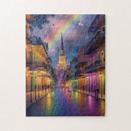 Regenbogenfeen im französischen Viertel New Orlean Puzzle
