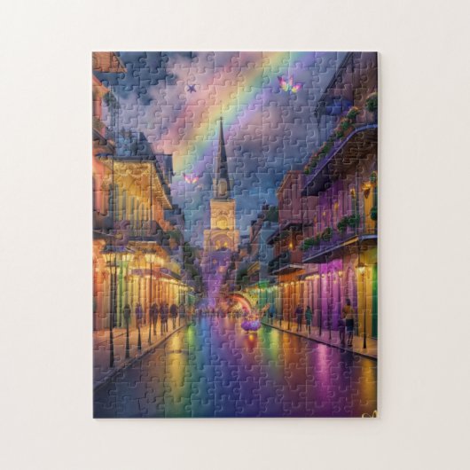 Regenbogenfeen im französischen Viertel New Orlean Puzzle (Vertikal)