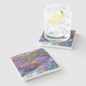 Regenbogenfelsen Steinuntersetzer (Seitenansicht)