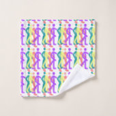 Regenbogenfiguren-Design Badhandtuch Set (Waschlappen)