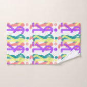 Regenbogenfiguren-Design Badhandtuch Set (Handtuch)