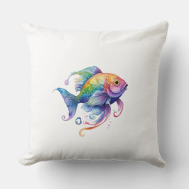 Regenbogenfisch 1 Groß Kissen