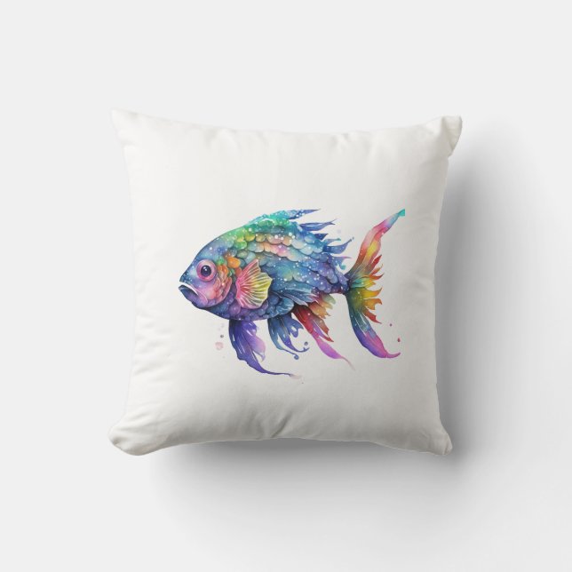 Regenbogenfisch 2 Klein Kissen (Vorderseite)