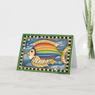 Regenbogenfisch - Grußkarte Karte