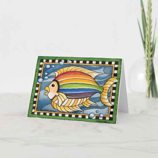 Regenbogenfisch - Grußkarte Karte (Vorderseite)