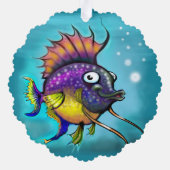 Regenbogenfisch Ornament Karte (Rückseite)