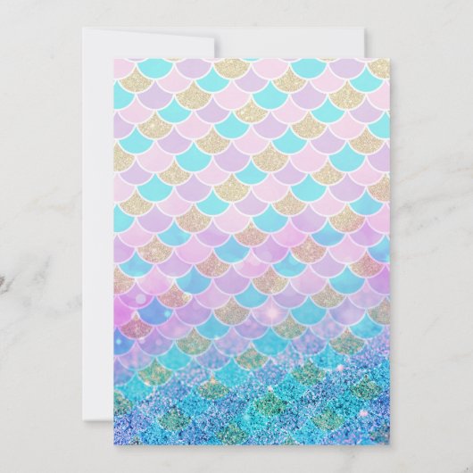 Regenbogenfisch Party Einladung (Rückseite)