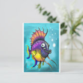 Regenbogenfisch Postkarte (Stehend Vorderseite)
