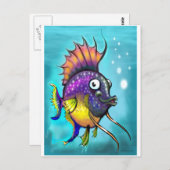 Regenbogenfisch Postkarte (Vorne/Hinten)