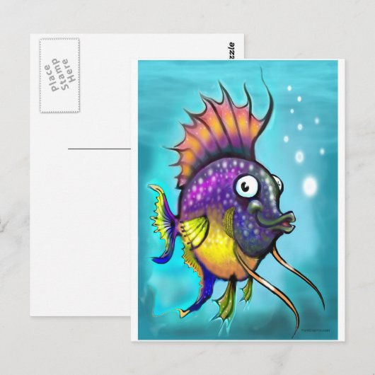 Regenbogenfisch Postkarte (Vorne/Hinten)