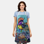 Regenbogenfisch Schürze (Getragen)