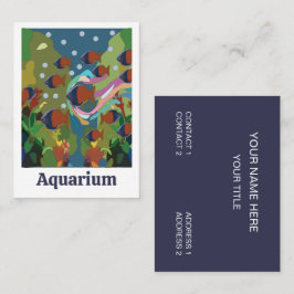 Regenbogenfisch Unter dem Meer Aquarium Wartung Visitenkarte