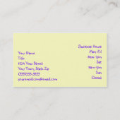 Regenbogenfisch Visitenkarte (Rückseite)