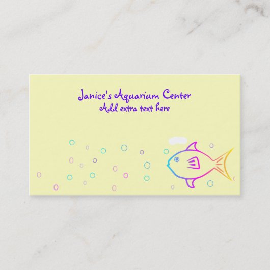 Regenbogenfisch Visitenkarte (Vorderseite)