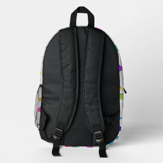 Regenbogenfische im Ozean niedliche bunte Muster Bedruckter Rucksack (Rückseite)
