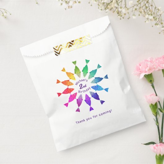 Regenbogenfische im Ozean niedliche bunte Muster Geschenktütchen (Versiegelt)