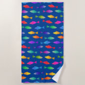 Regenbogenfische im Ozean niedliche bunte Muster Strandtuch (Vorderseite)