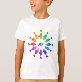 Regenbogenfische im Ozean niedliche bunte Muster T-Shirt