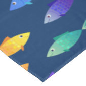 Regenbogenfische im Ozean niedliche bunte Muster Tischdecke (Schrägansicht)