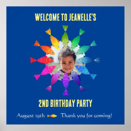 Regenbogenfische im Ozean niedlicher Empfang Poster