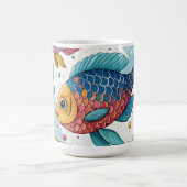 Regenbogenfische unter Wasser Kaffeetasse (Mittel)