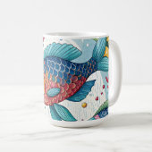 Regenbogenfische unter Wasser Kaffeetasse (VorderseiteRechts)